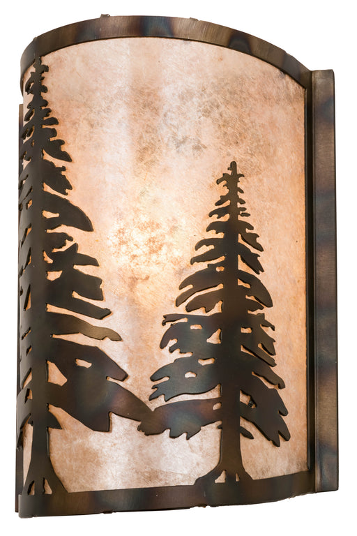 Meyda Tiffany - 178370 - One Light Wall Sconce - Tall Pines - Antique Copper,Burnished