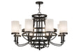 Meyda Tiffany - 180019 - Eight Light Chandelier - Saxony - Oil Rubbed Bronze