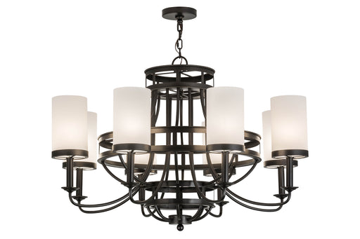 Meyda Tiffany - 180019 - Eight Light Chandelier - Saxony - Oil Rubbed Bronze