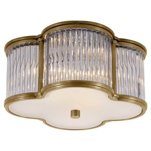 Visual Comfort - AH 4014NB/CG-FG - Two Light Flush Mount - Basil - Natural Brass with Clear Glass