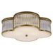 Visual Comfort - AH 4015NB/CG-FG - Three Light Flush Mount - Basil - Natural Brass with Clear Glass