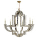 Visual Comfort - NW 5041AM/HAB - Six Light Chandelier - Lido - Antique Mirror with Antique Brass