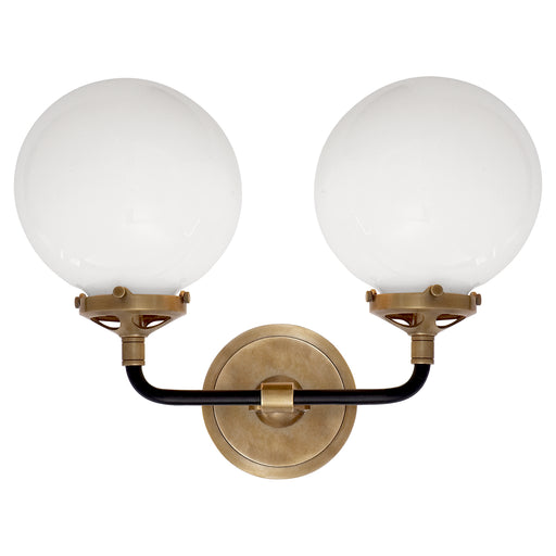 Visual Comfort - S 2026HAB/BLK-WG - Two Light Wall Sconce - Bistro - Hand-Rubbed Antique Brass and Black