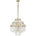 Visual Comfort - SK 5424HAB-CA - Six Light Chandelier - Adele - Hand-Rubbed Antique Brass with Clear Acrylic
