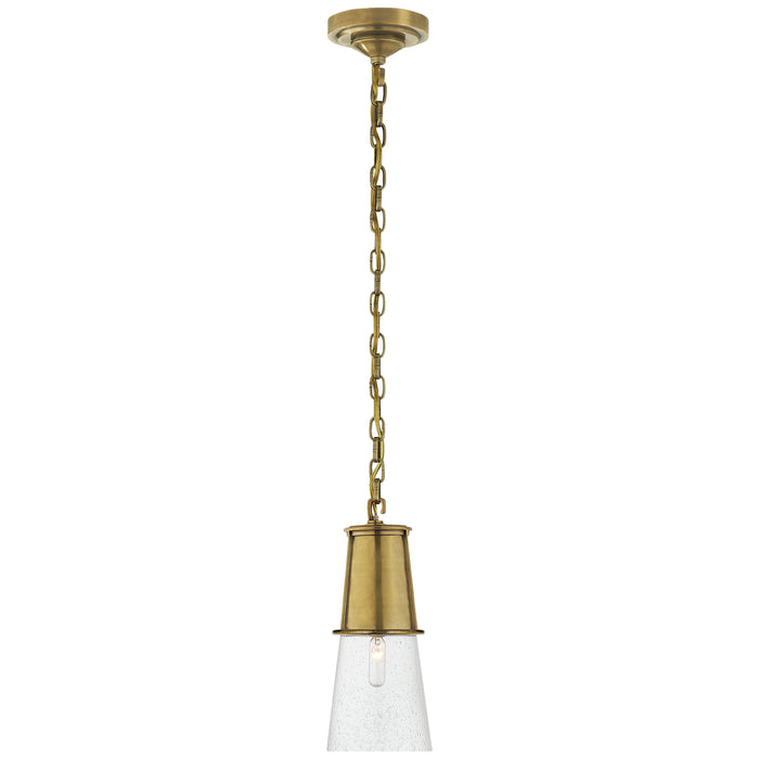 Visual Comfort - TOB 5751HAB-SG - One Light Pendant - Robinson - Hand-Rubbed Antique Brass