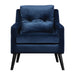 Uttermost - 23318 - Arm Chair - O'Brien - Blue Polyester Velvet/Antique Black