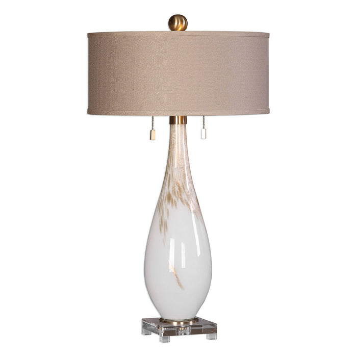 Uttermost - 27201 - Two Light Table Lamp - Cardoni - Brushed Brass