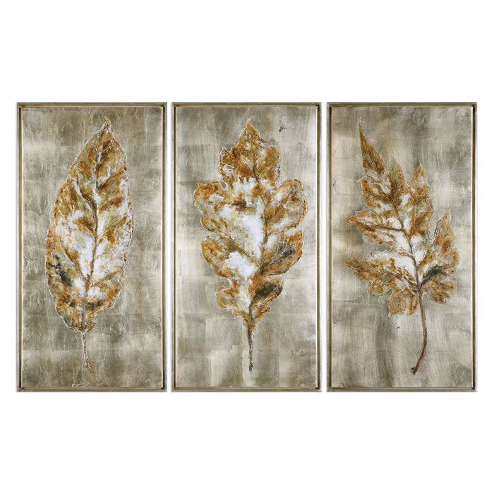 Uttermost - 35334 - Wall Art - Champagne Leaves - Burnished Champagne