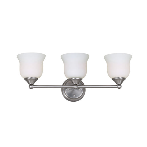 Forte - 5532-03-55 - Three Light Bath Bracket - Brushed Nickel