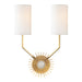 Hudson Valley - 5512-AGB - Two Light Wall Sconce - Borland - Aged Brass