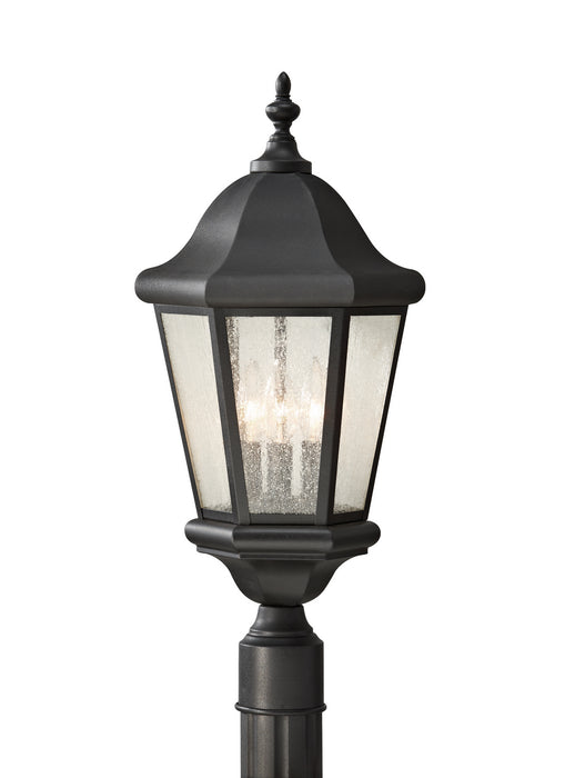 Generation Lighting - OL5907BK - Three Light Outdoor Post Lantern - Martinsville - Black