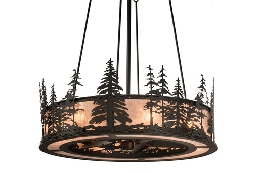 Meyda Tiffany - 178020 - Eight Light Chandel-Air - Tall Pines - Wrought Iron