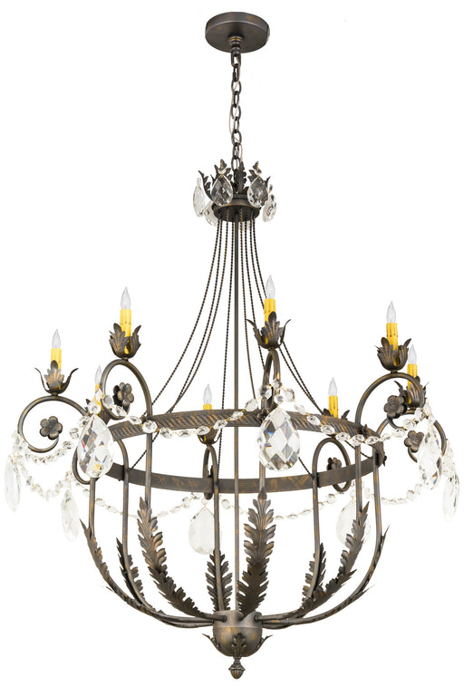 Meyda Tiffany - 178081 - Eight Light Chandelier - Antonia - French Bronzed,Crystal
