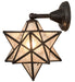 Meyda Tiffany - 180419 - One Light Wall Sconce - Moravian Star - Craftsman Brown