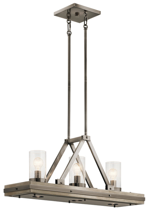 Kichler - 43433CLP - Three Light Linear Chandelier - Colerne - Classic Pewter