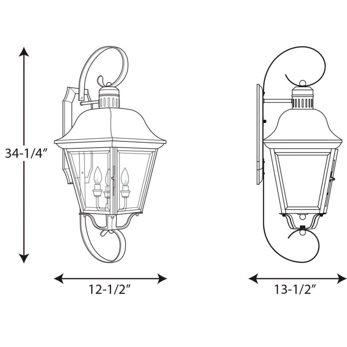 Andover Wall Lantern-Exterior-Progress Lighting-Lighting Design Store