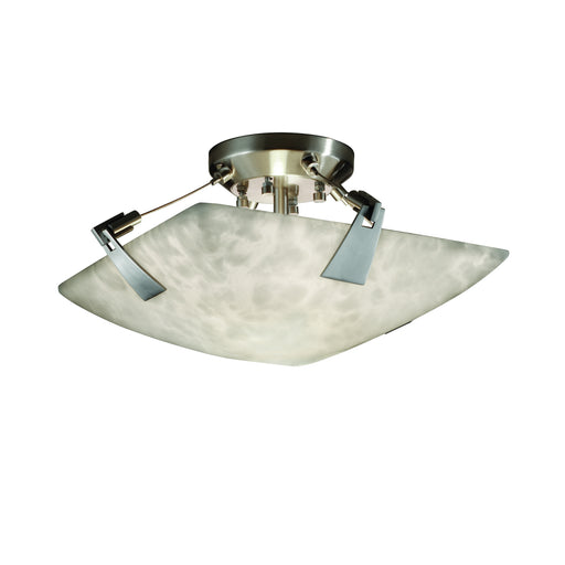 Justice Designs - CLD-9630-25-NCKL - Semi-Flush Mount - Clouds - Brushed Nickel