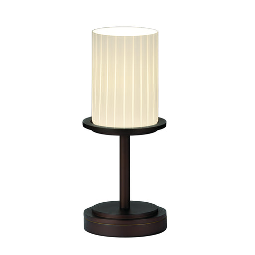 Justice Designs - FSN-8798-10-RBON-DBRZ - One Light Table Lamp - Fusion - Dark Bronze