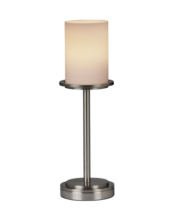 Justice Designs - FSN-8799-10-OPAL-NCKL - One Light Table Lamp - Fusion - Brushed Nickel