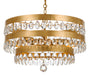 Crystorama - 6106-GA - Five Light Chandelier - Perla - Antique Gold