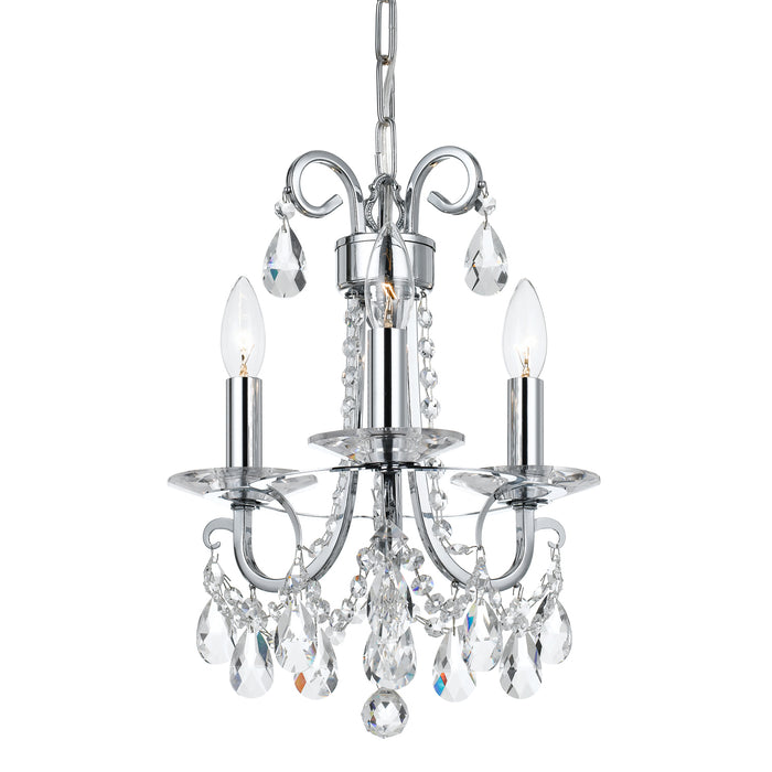 Crystorama - 6823-CH-CL-MWP - Three Light Mini Chandelier - Othello - Polished Chrome