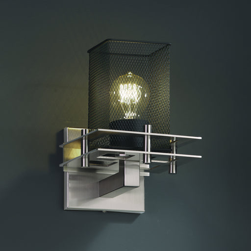 Justice Designs - MSH-8171-15-NCKL - Wall Sconce - Wire Mesh™ - Brushed Nickel