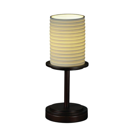 Justice Designs - POR-8798-10-SAWT-DBRZ - One Light Table Lamp - Limoges - Dark Bronze