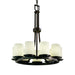 Justice Designs - POR-8766-10-BANL-DBRZ - Nine Light Chandelier - Limoges - Dark Bronze