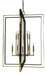 Framburg - 4868 AB/MBLACK - Ten Light Foyer Chandelier - Symmetry - Antique Brass with Matte Black