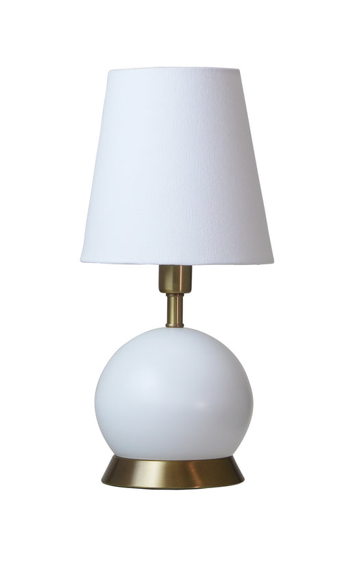 House of Troy - GEO106 - One Light Table Lamp - Geo - White with Weathered Brass