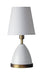 House of Troy - GEO206 - One Light Table Lamp - Geo - White with Weathered Brass