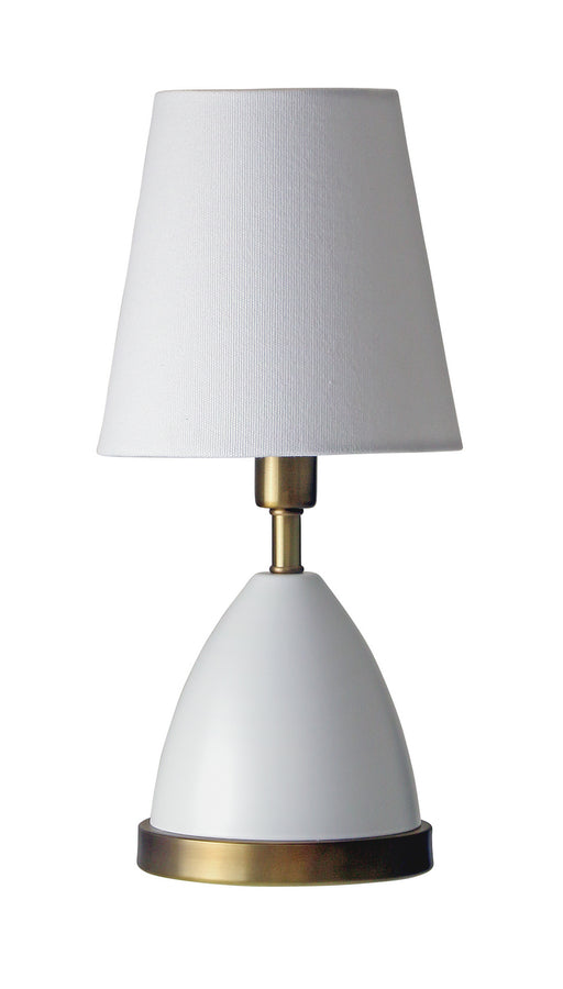 House of Troy - GEO206 - One Light Table Lamp - Geo - White with Weathered Brass