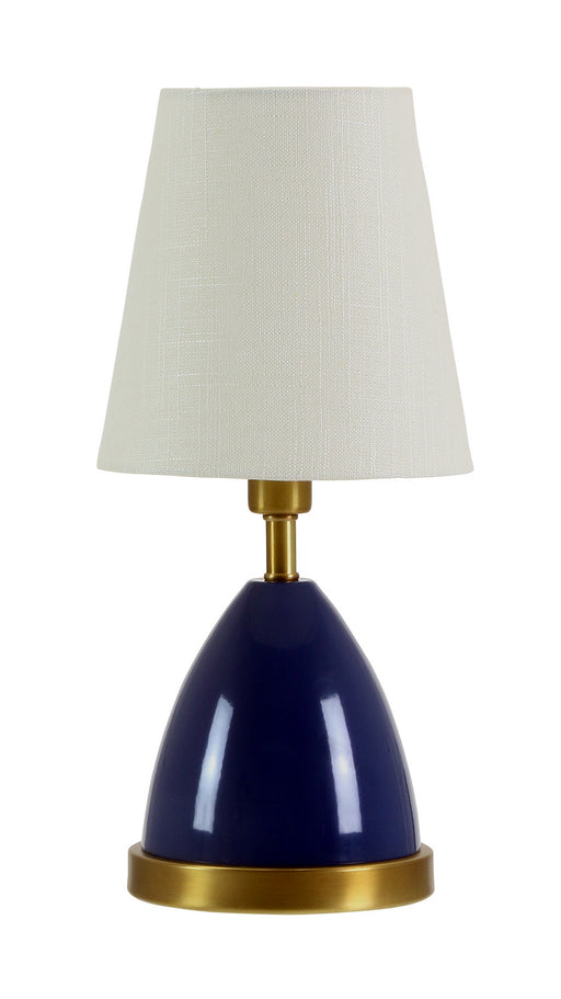 House of Troy - GEO209 - One Light Table Lamp - Geo - Navy Blue with Weathered Brass