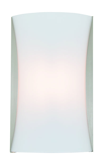 DVI Lighting - DVP7192SN-OP - LED Wall Sconce - Kingsway AC LED - Satin Nickel with Half Opal Glass
