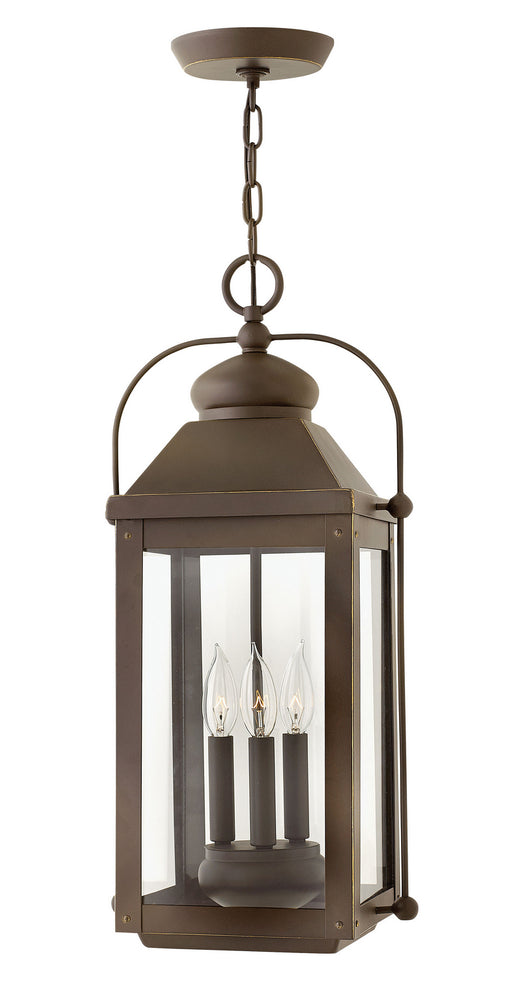 Hinkley - 1852LZ - Three Light Hanging Lantern - Anchorage - Light Oiled Bronze