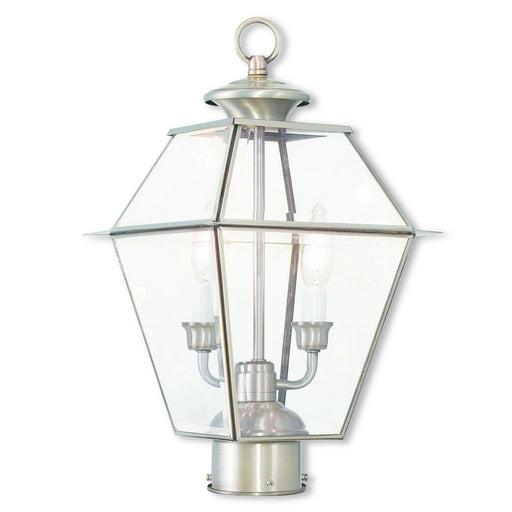 Livex Lighting - 2284-91 - Two Light Outdoor Post Lantern - Westover - Brushed Nickel