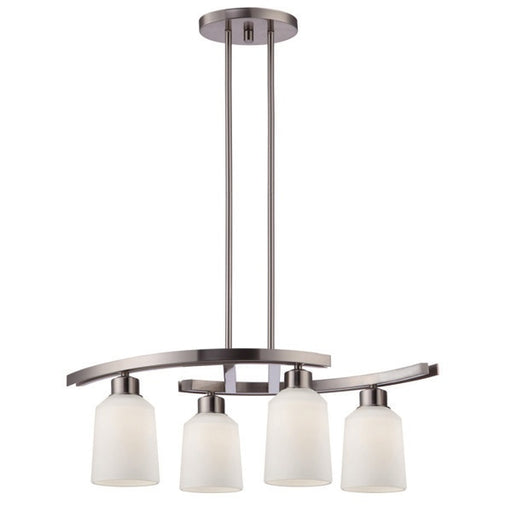 Canarm - ICH431A04BN - Four Light Chandelier - Quincy - Brushed Nickel