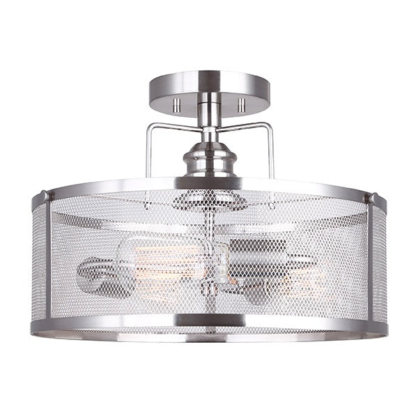 Canarm - ISF626A03BN - Three Light Semi-Flush Mount - Brushed Nickel