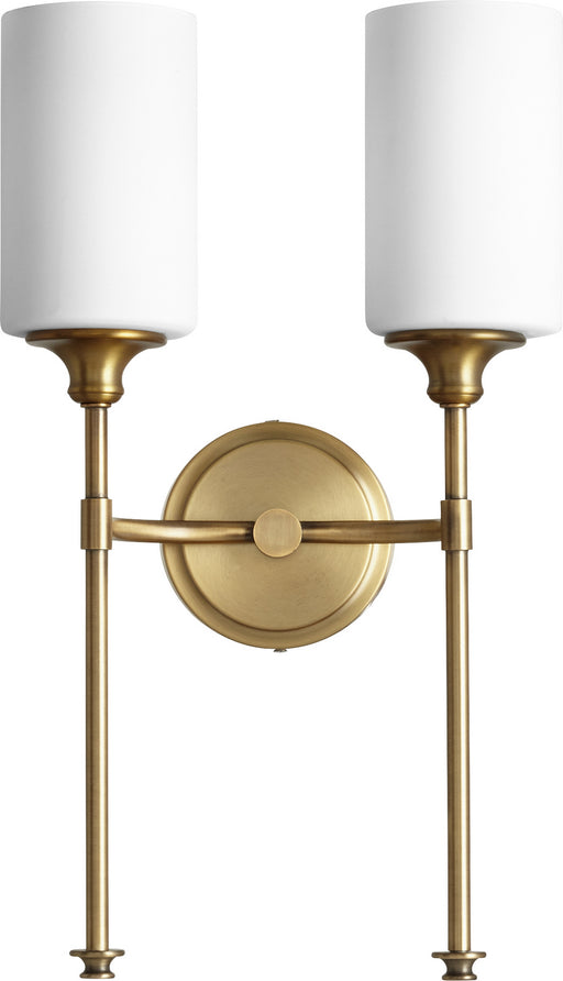 Quorum - 5309-2-80 - Two Light Wall Mount - Celeste - Aged Brass