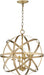 Quorum - 6009-4-80 - Four Light Chandelier - Celeste - Aged Brass