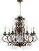 Quorum - 6157-8-44 - Eight Light Chandelier - Rio Salado - Toasted Sienna With Mystic Silver