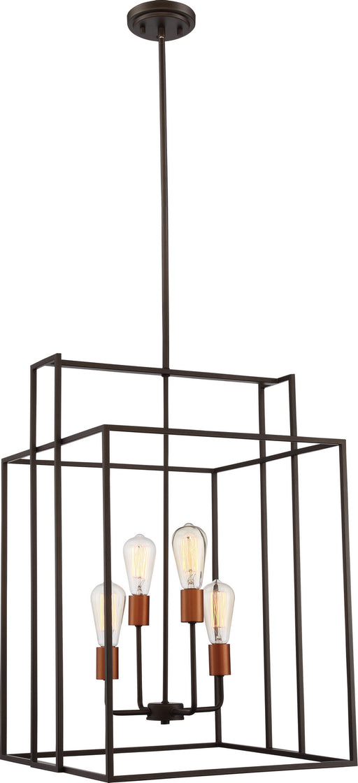 Nuvo Lighting - 60-5853 - Four Light Pendant - Lake - Forest Bronze / Copper Accents
