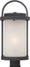 Nuvo Lighting - 62-654 - LED Outdoor Post Mount - Willis - Textured Black / Antique White Glass