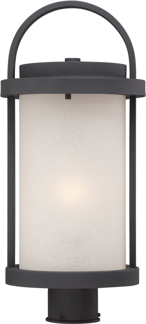 Nuvo Lighting - 62-654 - LED Outdoor Post Mount - Willis - Textured Black / Antique White Glass