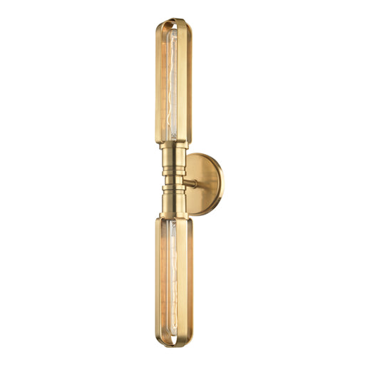 Hudson Valley - 1092-AGB - Two Light Wall Sconce - Red Hook - Aged Brass