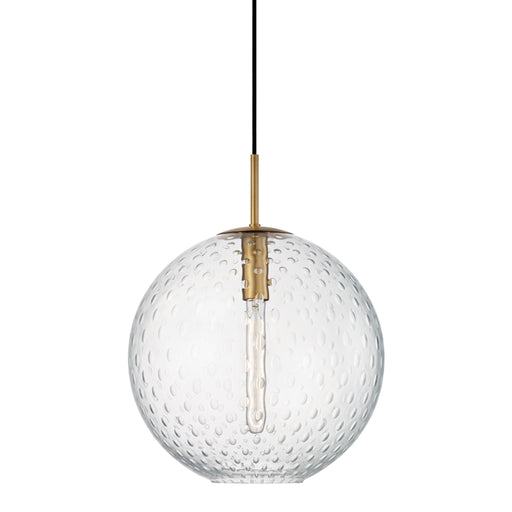 Hudson Valley - 2015-AGB-CL - One Light Pendant - Rousseau - Aged Brass