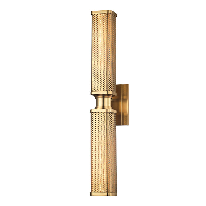 Hudson Valley - 7032-AGB - Two Light Wall Sconce - Gibbs - Aged Brass