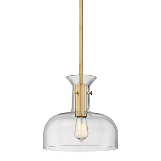 Hudson Valley - 7912-AGB - One Light Pendant - Coffey - Aged Brass