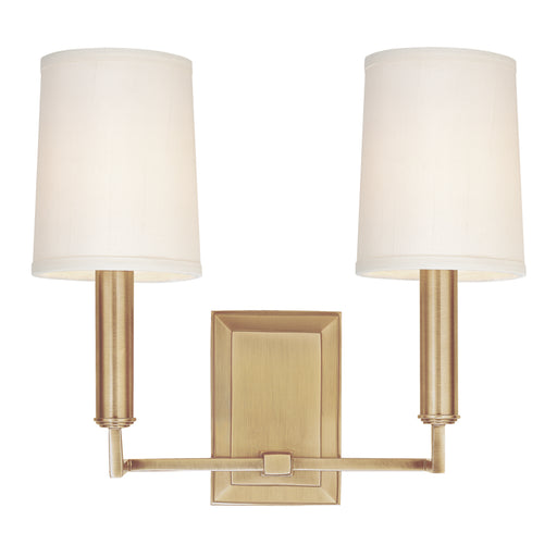 Hudson Valley - 812-AGB - Two Light Wall Sconce - Clinton - Aged Brass