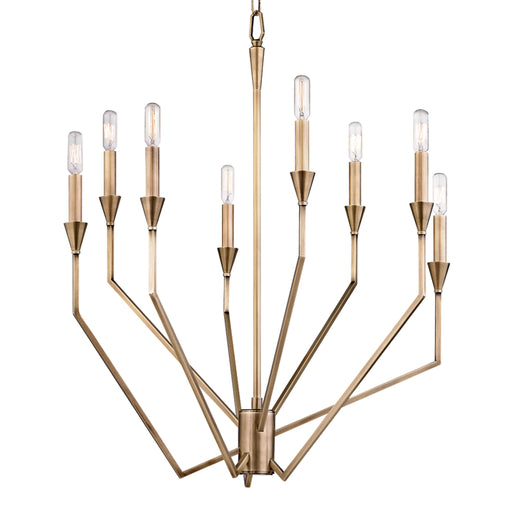 Hudson Valley - 8508-AGB - Eight Light Chandelier - Archie - Aged Brass